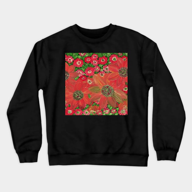red flowers Crewneck Sweatshirt by YKWON